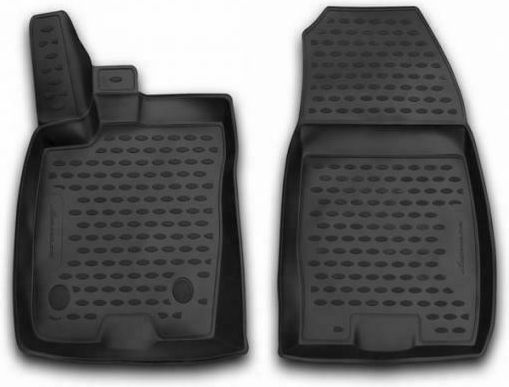 Novline Front Mats 2pcs Tray Type for Ford Transit Courier 2014+ Black
