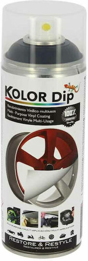 KolorDip Sprühfarbe von Autos Matt Metallic Schwarz 400ml