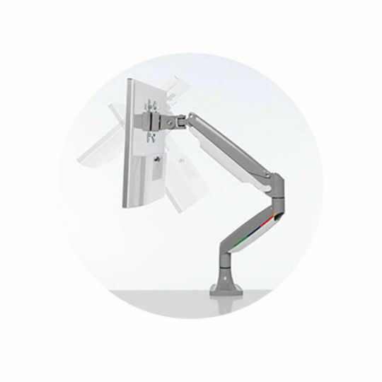 Kensington SmartFit One-Touch Stand Desk Mounted Monitor up to 32" with Arm Silver