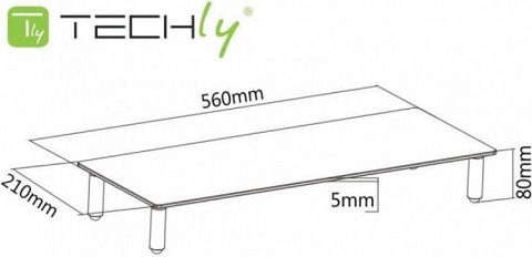 Techly Επιτραπέζια Βάση Οθόνης έως 32" Διάφανη (ICA-MS-461)
