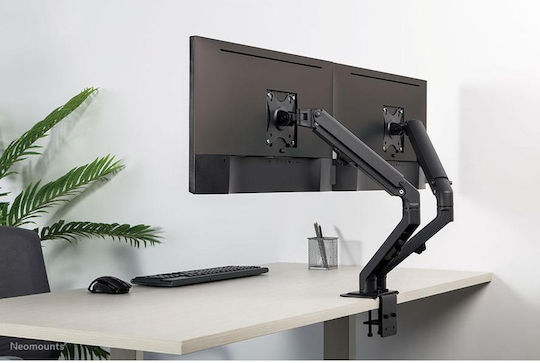 Newstar Stand Desk Mounted for 2 Monitors up to 27" with Arm (FPMA-D650DBLACK)