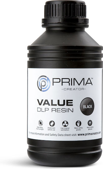PrimaCreator Value UV / DLP Resin για 3D Printer Μαύρο 500ml