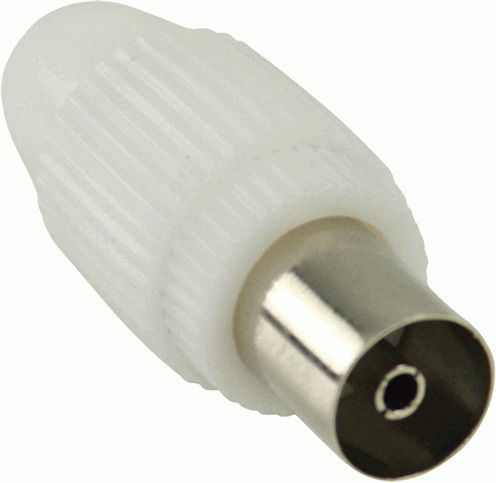 Valueline Βύσμα Coaxial female 2τμχ Λευκό (VLSP40923W)