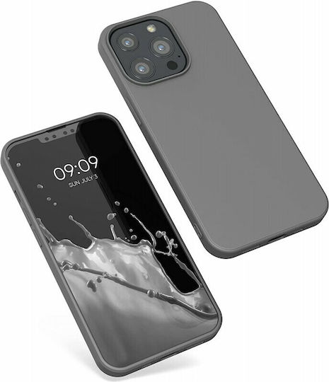 KWmobile Flexible Rubber Back Cover Silicon Gri titan (iPhone 13 Pro)