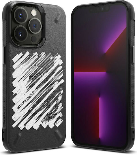 Ringke Onyx Durable Back Cover Plastic Black Design Paint (iPhone 13 Pro)