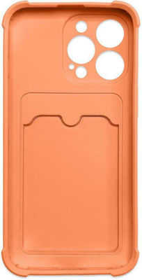 Hurtel Armor Air Bag Synthetic Back Cover Durable with Credit Card Holder Orange (iPhone 13 mini)