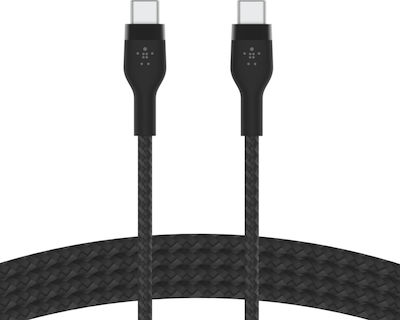Belkin Braided USB 2.0 Cable USB-C male - USB-C male Μαύρο 1m (CAB011BT1MBK)