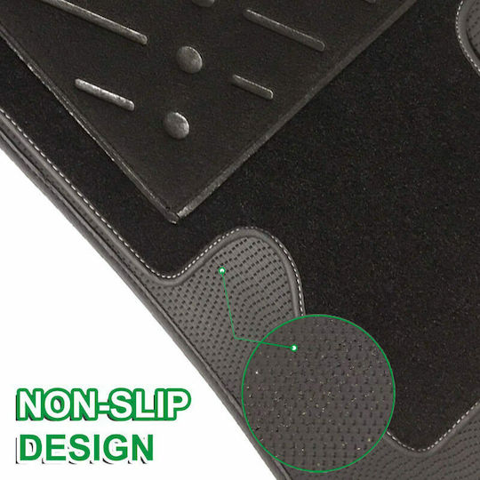 Carner Set of Front and Rear Mats 4pcs for BMW Series 3 1999+ Black