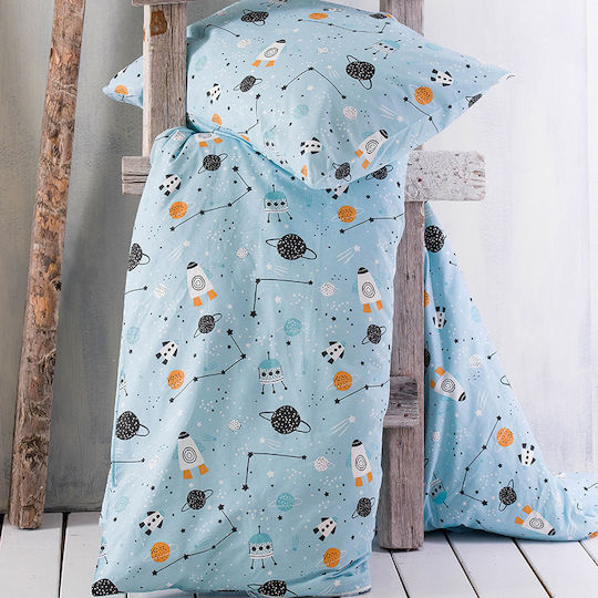 Rythmos Kids Quilts Semi Double Set with Pillowcase Astroworld Blue 160x240cm