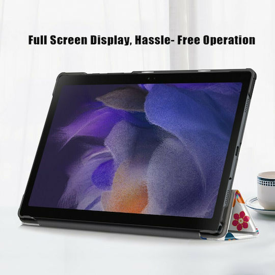 Flip Cover Fluturi și Flori (Galaxy Tab A7 Lite)