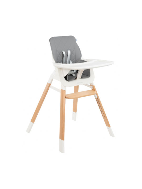 Kikka Boo Modo Baby Highchair 2 in 1 with Adjustable Height Gray