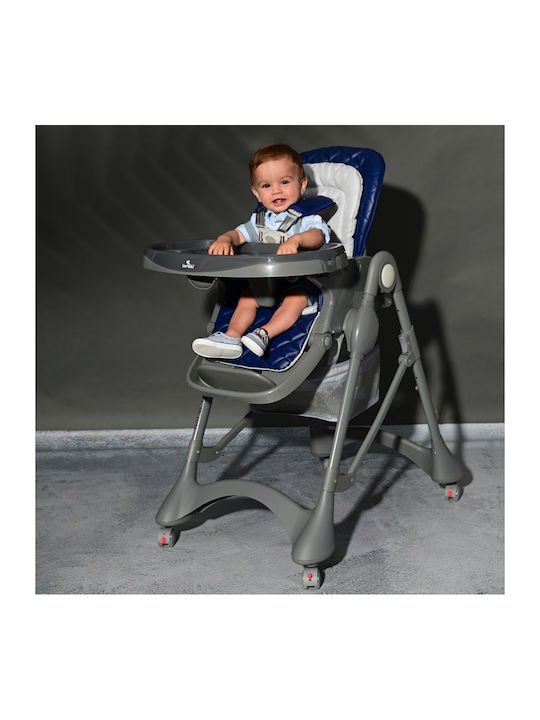 Lorelli Appetito Pliabil Scaun de Masă pentru Copii cu Cadru Metalic Blue
