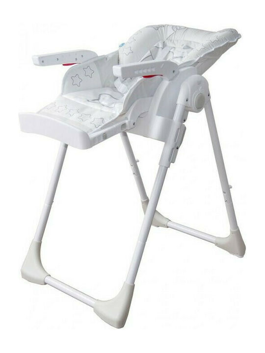 Pali Pappy Foldable Baby Highchair with Adjustable Height White