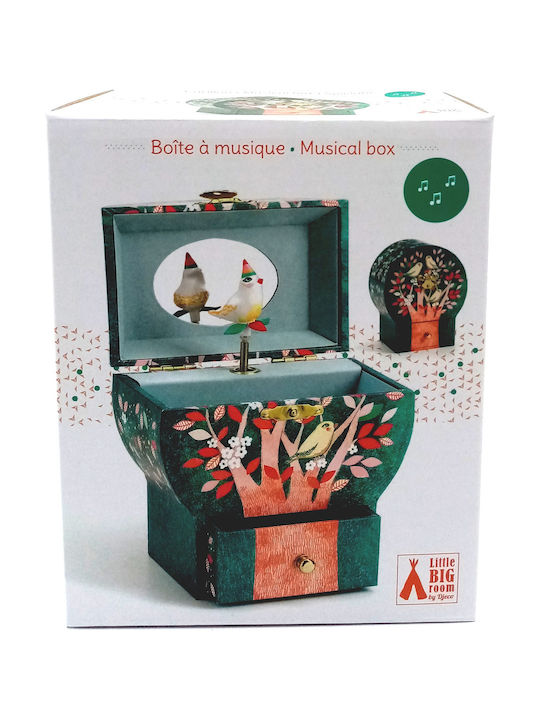 Djeco Kids Jewellery Box Birds On The Tree Blue Wood