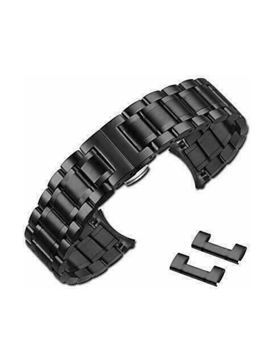 Metallic-Armband Schwarz 22mm