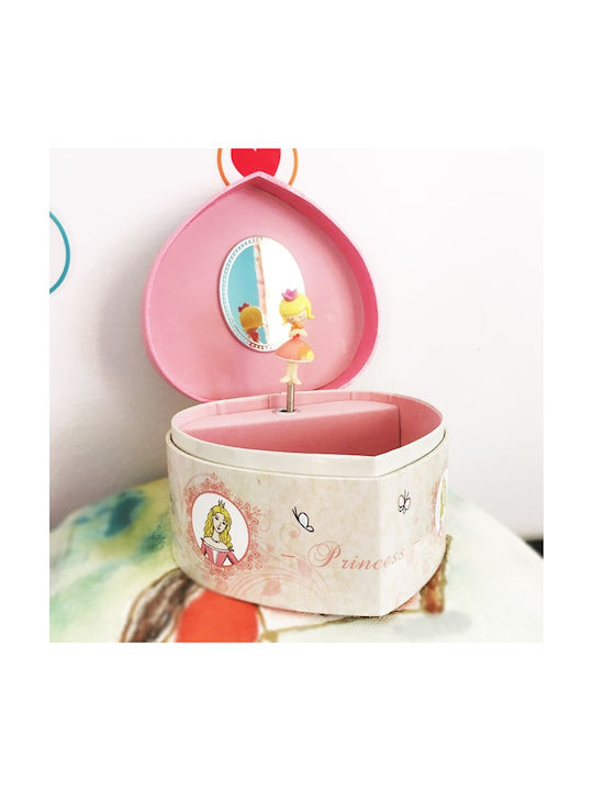 SP Souliotis Kinder-Schmuckkästchen Herz aus Holz Rosa