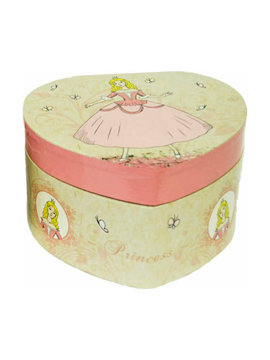 SP Souliotis Kinder-Schmuckkästchen Herz aus Holz Rosa