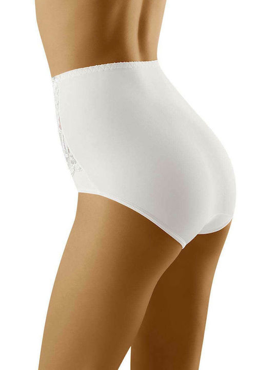 Wolbar Kaja High-waisted Women's Slip with Lace White 39146