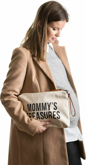 Childhome Бебешка чанта за козметика Mommy Treasures Бял 1бр