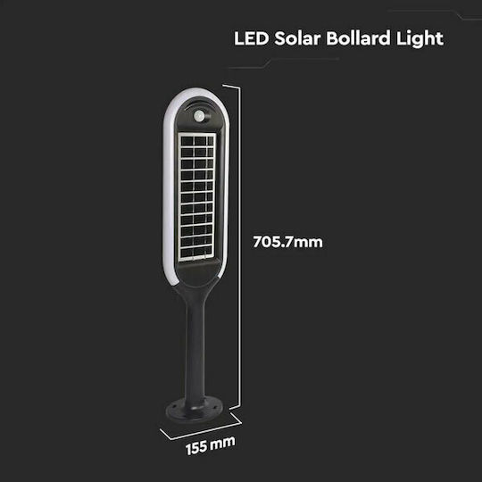 V-TAC VT-945 Aufgespießt Solarleuchte 5W 400lm Natürliches Weiß 4000K mit Bewegungssensor und Fotokontakt IP65