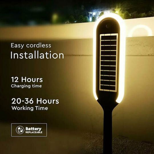 V-TAC VT-945 Street Solar Light 5W 400lm Warm White 3000K with Motion Sensor and Photocell IP65
