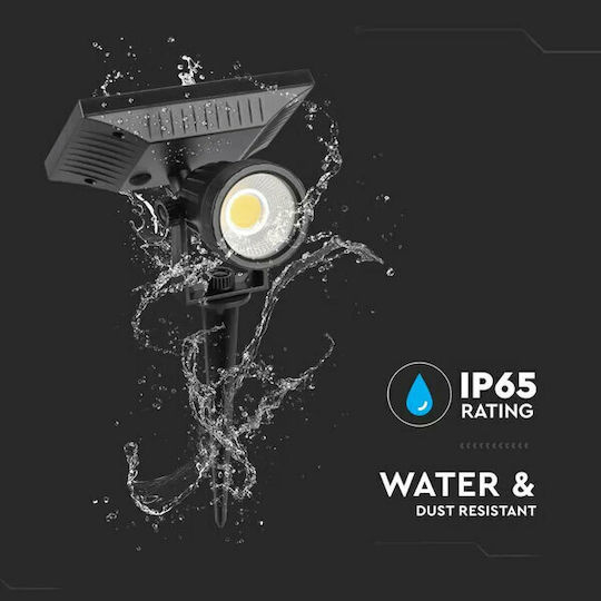V-TAC VT-952 Spiked Solar Light 2W 40lm Natural White 4000K with Photocell IP65 14cmx15cmx28cmcm