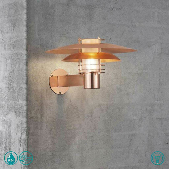 Nordlux Phoenix Wall-Mounted Outdoor Hat Light E27 IP54 42.5x22εκ.