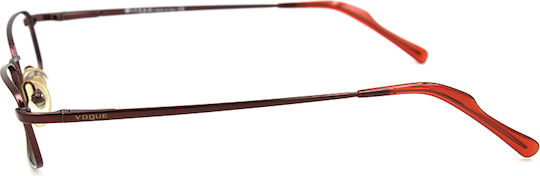 Vogue Metal Prescription Eyeglass Frame Burgundy VO3496 572