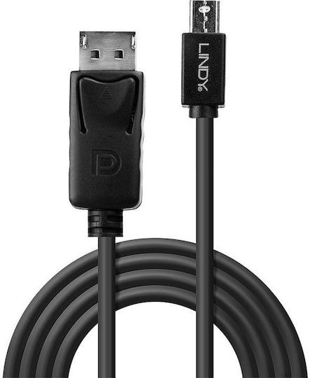 Lindy Cable DisplayPort male - mini DisplayPort male 3m Μαύρο (41647)