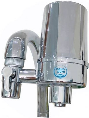 Aqua Pure AP 2000 Faucet Mount Water Filter Activated Carbon With 2 Spare Filters AP 3000