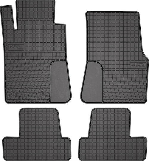 Frogum Set of Front and Rear Mats 4pcs for Ford Mustang 2004-2014 Black