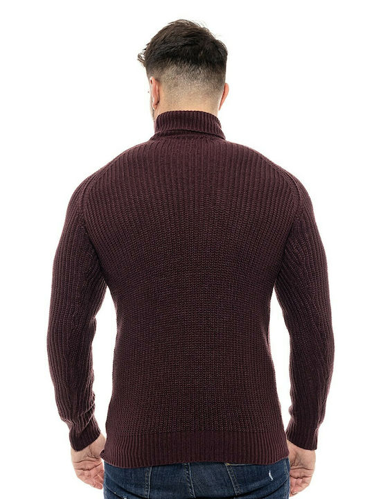 Langarm-Pullover Burgundisch