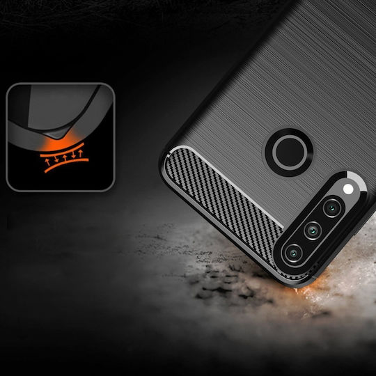Powertech Back Cover Silicon Negru (Huawei Y6p)