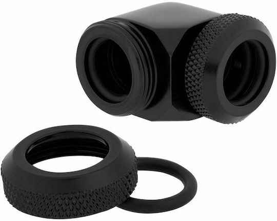 Corsair Hydro X Series XF Hardline 90° 12mm OD Fitting Fittings Μαύρο