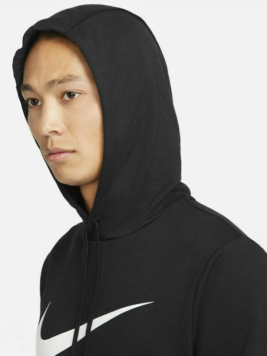Sport Clash Dri-Fit Суитшърт с Качулка Черен