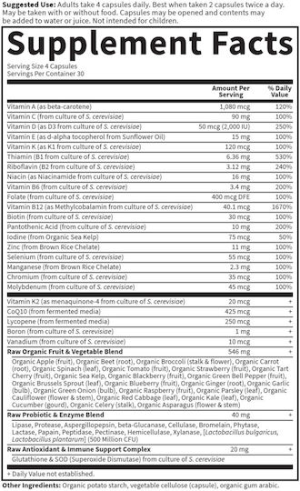 Garden Of Life Vitamin Code 50 & Wiser Men Мултивитамин за Енергия 120 вегетариански капсули