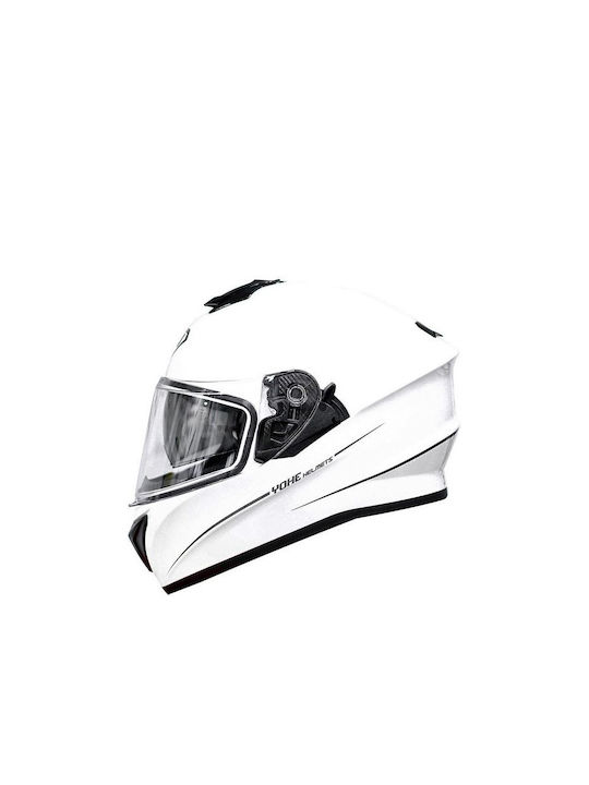 Yohe 981 White Κράνος Μηχανής Full Face 1450gr με Sunvisor