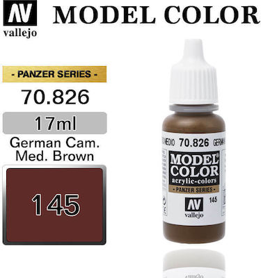 Acrylicos Vallejo Model Model Making Paint German Camouflage Med. Brown 17ml 70.826