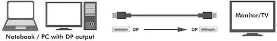 LogiLink DisplayPort Cable DisplayPort Male - DisplayPort Male 1m Black CV0119