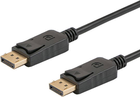 Savio Кабел DisplayPort мъжки - DisplayPort мъжки 1.8м Черен (CL-85)