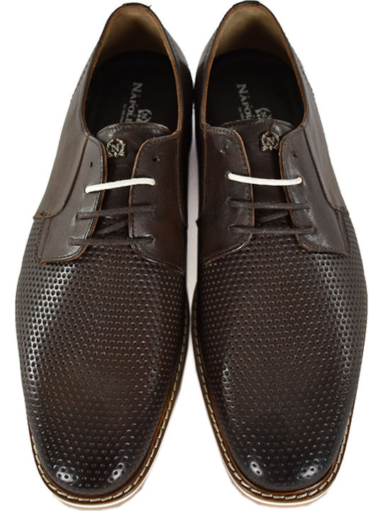 Men's Leather Casual Shoes Brown 90-5560-9183