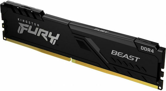 Kingston Fury Beast DDR4 64GB RAM με 4x16GB Modules και Ταχύτητα 3200 για Desktop