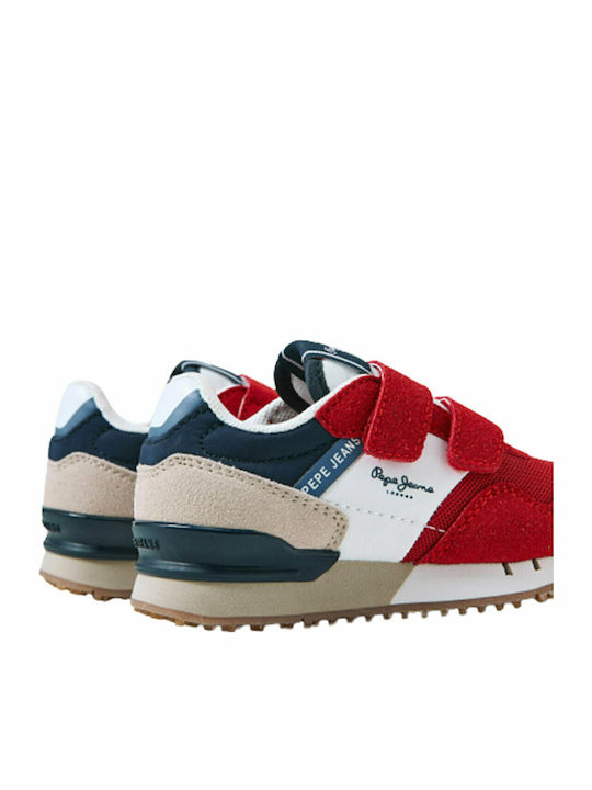 London One Παιδικά Sneakers με Σκρατς Κόκκινα