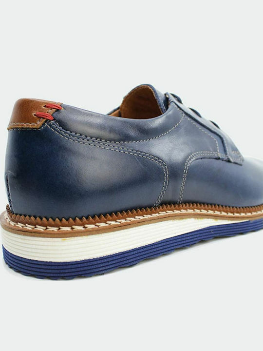 Men's Leather Casual Shoes Blue