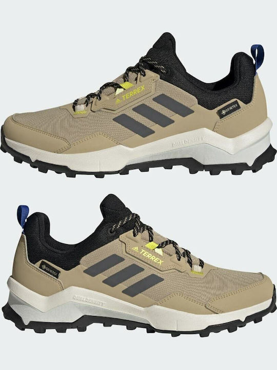 adidas Terrex AX4 Pantofi De Drumeție Pentru Bărbați Impermeabili Cu Membrana Gore-Tex Bej Ton / Gri Cinci / Galben Acid