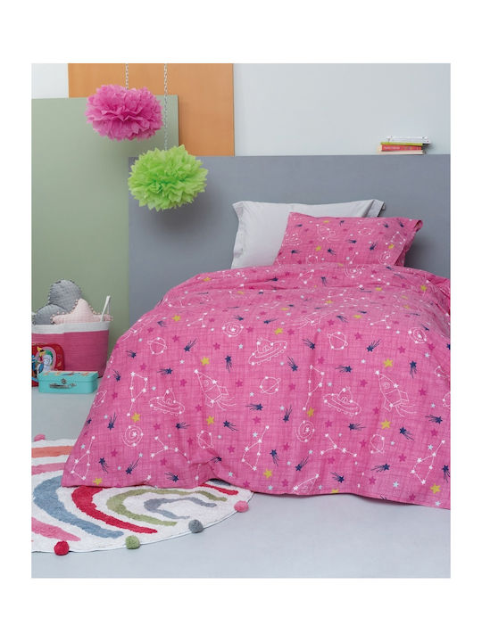 Palamaiki Luminous Kids Cotton Pillowcase 50x70cm Comet Fuchsia