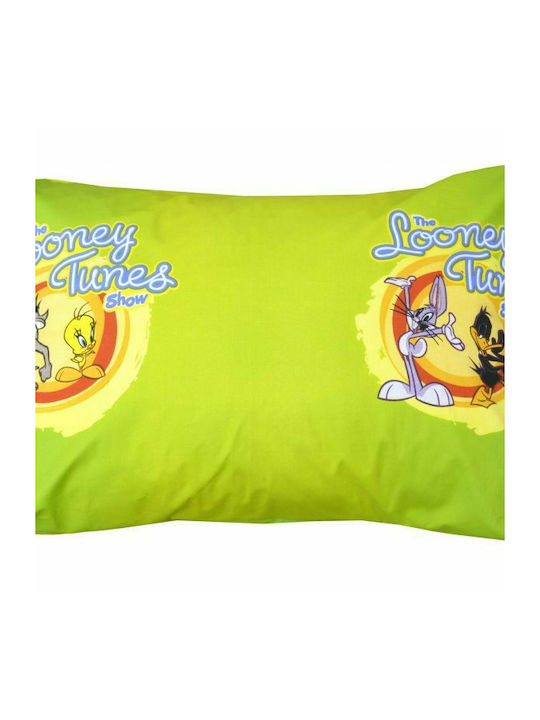 Viopros Looney Tunes Set de față de pernă pentru copii din bumbac 100% 50x70buc 30 Λαχανί 658481