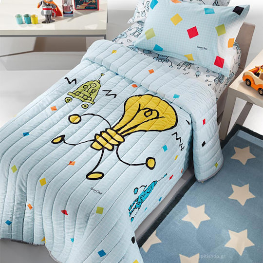 Saint Clair Bright Παιδική Μαξιλαροθήκη 50x70εκ. Γαλάζια