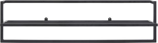 vidaXL Triple Wall-Mounted Bathroom Shelf Unit ​95x25cm Black