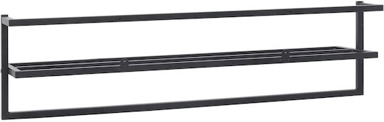 vidaXL Triple Wall-Mounted Bathroom Shelf Unit ​95x25cm Black